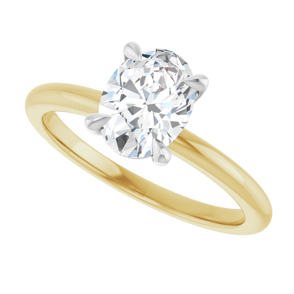 14K Yellow/White Gold 1 CTW Lab-Grown Diamond Engagement Ring