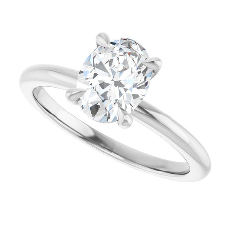 14K White Gold 1 CTW Lab-Grown Diamond Engagement Ring