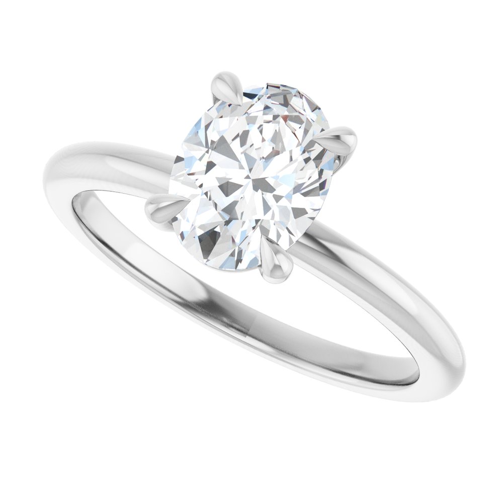14K White Gold 1 CTW Lab-Grown Diamond Engagement Ring