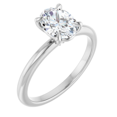 14K White Gold 1 CTW Lab-Grown Diamond Engagement Ring