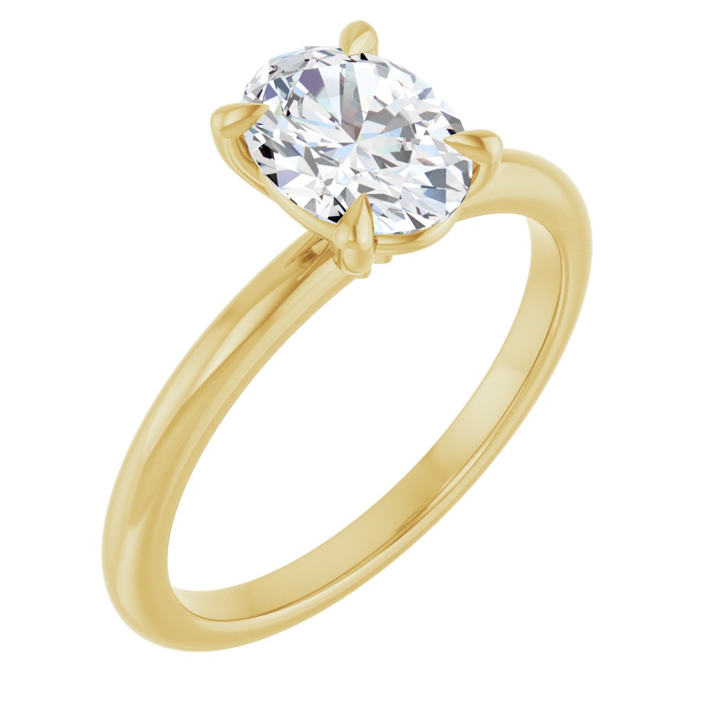 14K Yellow Gold 1 CTW Lab-Grown Diamond Engagement Ring