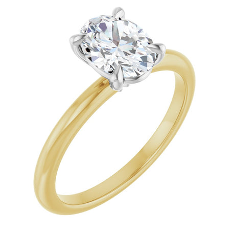 14K Yellow/White Gold 1 CTW Lab-Grown Diamond Engagement Ring