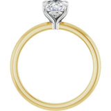 14K Yellow/White Gold 1 CTW Lab-Grown Diamond Engagement Ring