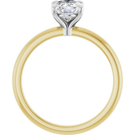 14K Yellow/White Gold 1 CTW Lab-Grown Diamond Engagement Ring