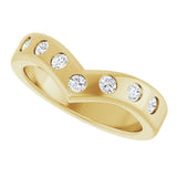 14K Yellow 3/8 CTW Lab-Grown Diamond Contour Band