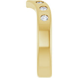 14K Yellow 3/8 CTW Lab-Grown Diamond Contour Band