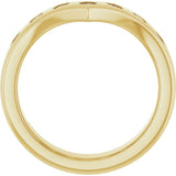 14K Yellow 3/8 CTW Natural Diamond Contour Band