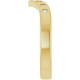 14K Yellow 1/10 CTW Lab-Grown Diamond Contour Band