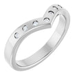 14K White 1/10 CTW Lab-Grown Diamond Contour Band