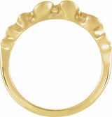 14K Yellow Gold Ribbon Stackable Ring