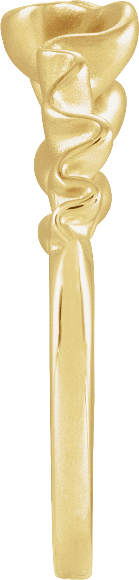 14K Yellow Gold Ribbon Stackable Ring