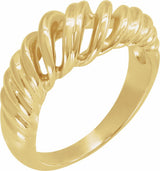 14K Yellow Gold Wrap Dome Ring