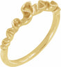 14K Yellow Gold Ribbon Stackable Ring