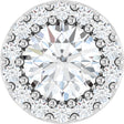 14K White 1/2 CTW Natural Diamond Halo-Style Pendant