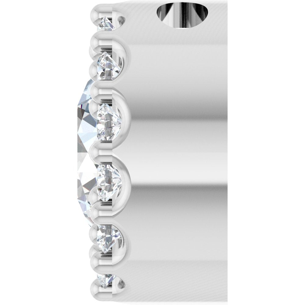 14K White 1/2 CTW Natural Diamond Halo-Style Pendant