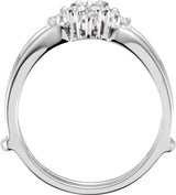 14K White 1/4 CTW Natural Diamond Ring Guard