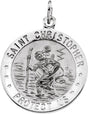 Sterling Silver 22 mm St. Christopher Medal  