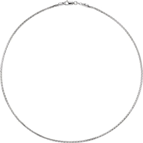 Sterling Silver Diamond-Cut Wheat 18" Chain
