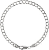 Sterling Silver 4 mm Double Link Curb 7" Chain