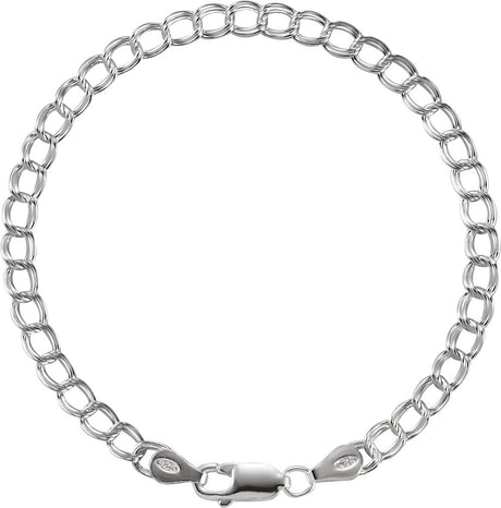 Sterling Silver 4 mm Double Link Curb 7" Chain