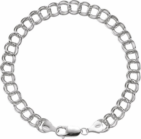 Sterling Silver 7 mm Double Link Curb 7" Chain