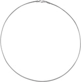 Rhodium-Plated Sterling Silver 1.5 mm Snake 20" Chain
