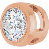 14K Rose Gold 1/3 CT Lab Grown Diamond Slide Pendant