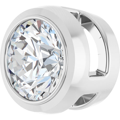 14K White Gold 1/3 CT Lab Grown Diamond Slide Pendant