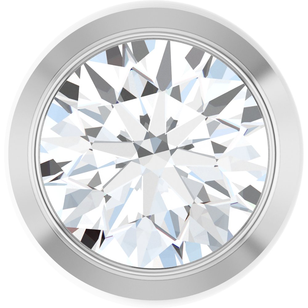 14K White Gold 1/3 CT Lab Grown Diamond Slide Pendant