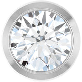 14K White Gold 1/3 CT Lab Grown Diamond Slide Pendant