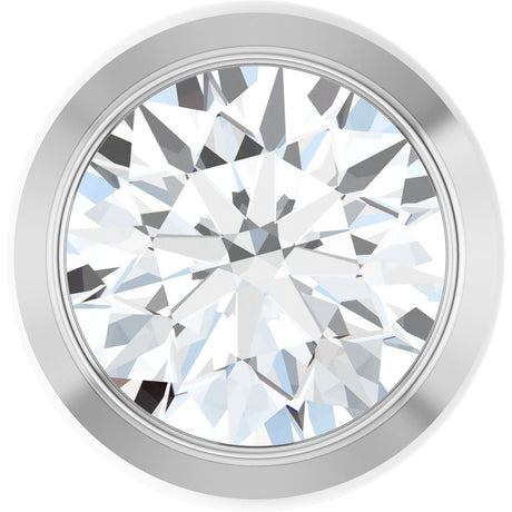 14K White Gold 1/3 CT Lab Grown Diamond Slide Pendant