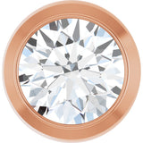 14K Rose Gold 1/3 CT Lab Grown Diamond Slide Pendant