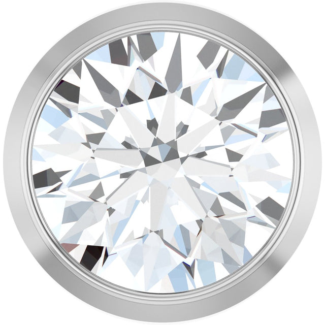 14K White Gold 1/2 CT Lab-Grown Diamond Slide Pendant
