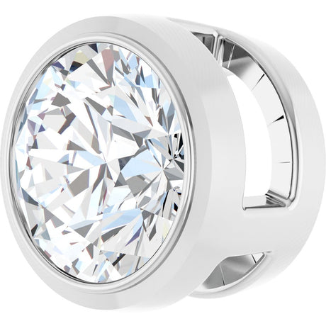 14K White Gold 1/2 CT Lab-Grown Diamond Slide Pendant