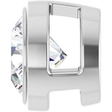14K White Gold 1/2 CT Lab-Grown Diamond Slide Pendant