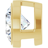 14K Yellow 3/4 CT Lab-Grown Diamond Slide Pendant