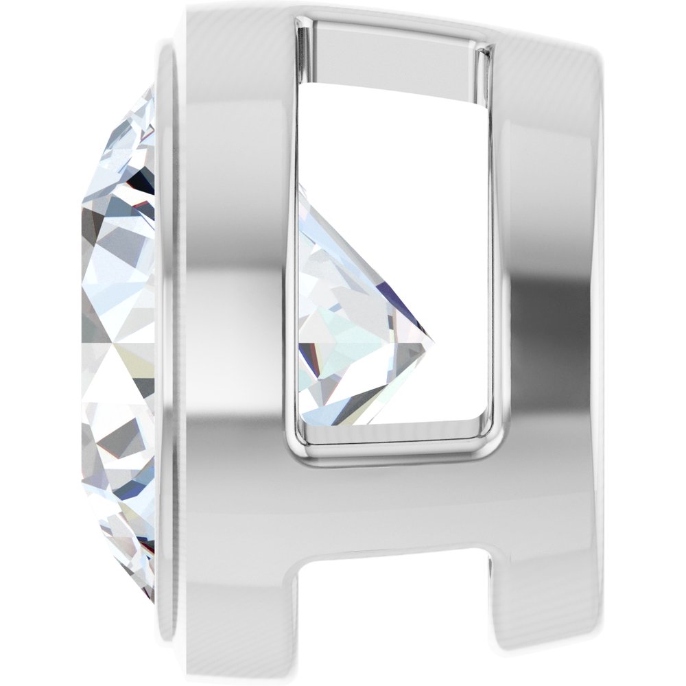 14K White Gold 3/4 CT Lab-Grown Diamond Slide Pendant 