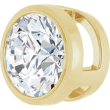14K Yellow Gold 3/4 CT Lab-Grown Diamond Slide Pendant 