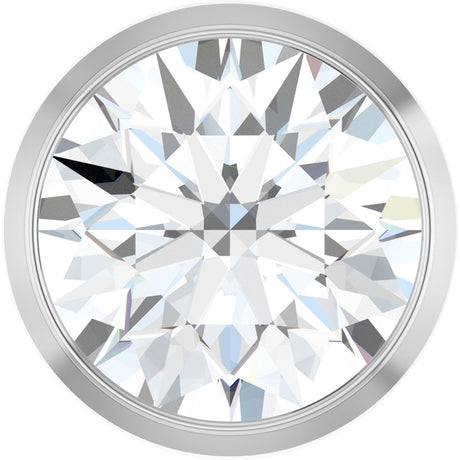 14K White Gold 1 CT Natural Diamond Slide Pendant 