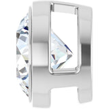 14K White Gold 1 1/4 CT Lab-Grown Diamond Slide Pendant