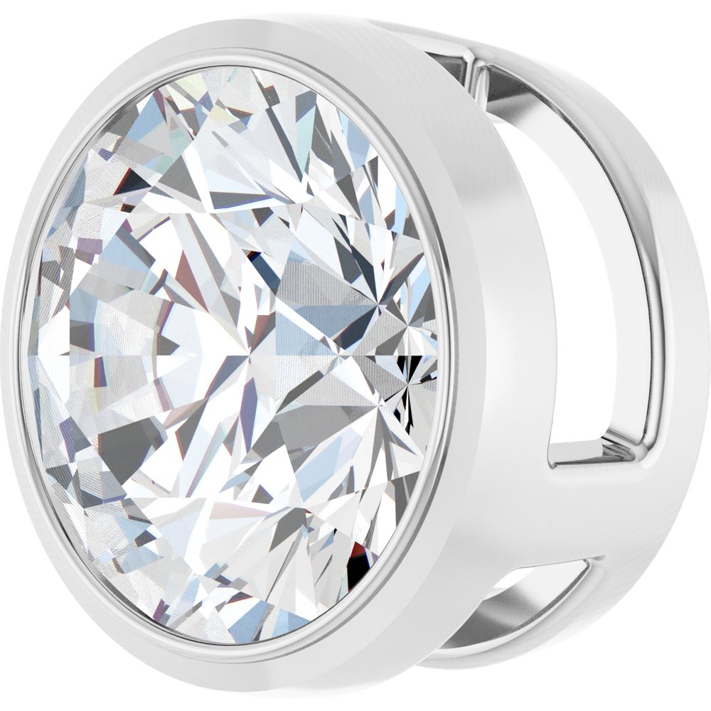 14K White Gold 1 1/4 CT Lab-Grown Diamond Slide Pendant