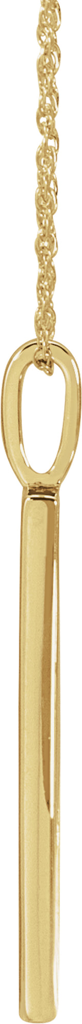 14K Yellow Gold .02 CTW Natural Diamond Love 18" Necklace