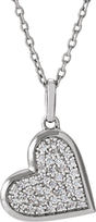 14K White Gold 1/4 CTW Natural Diamond Heart 18" Necklace