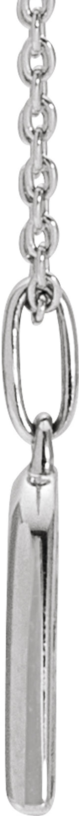 14K White Gold 1/4 CTW Natural Diamond Heart 18" Necklace
