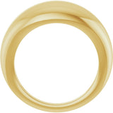 14K Yellow Gold 8 mm Dome Ring