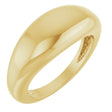 14K Yellow Gold 8 mm Dome Ring