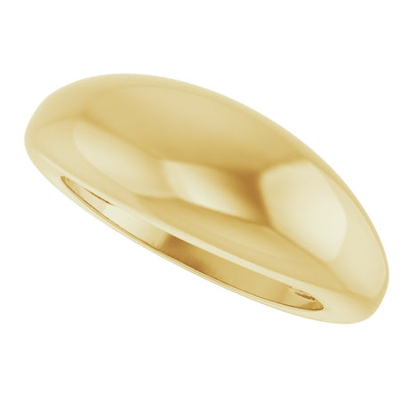 14K Yellow 8 mm Dome Ring