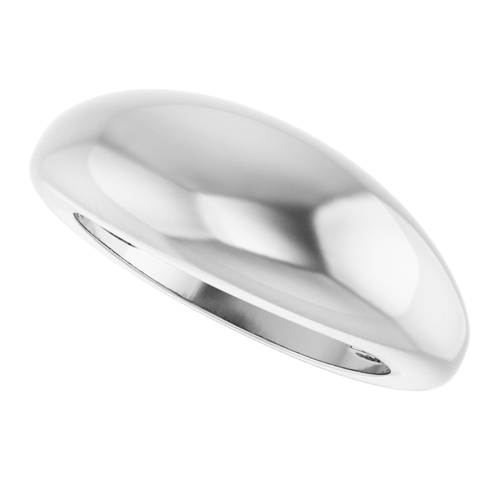 Platinum 8 mm Dome Ring