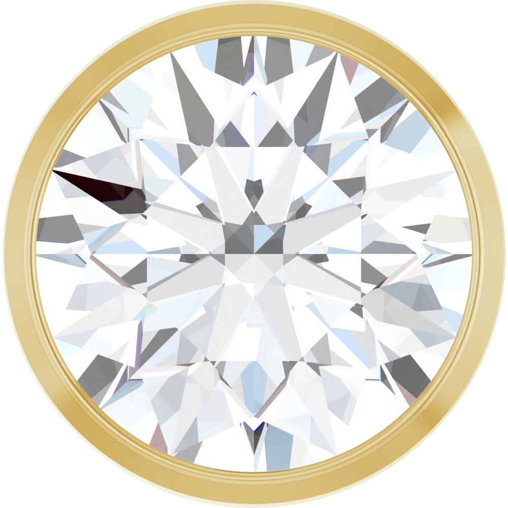 14K Yellow Gold 2 CT Lab-Grown Diamond Slide Pendant
