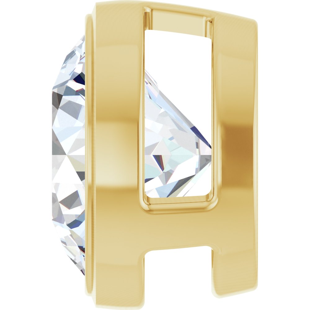 14K Yellow Gold 2 CT Lab-Grown Diamond Slide Pendant